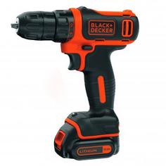 Дрель-шуруповерт аккумуляторная Black&Decker BDCDD12KBQW, 10.8 В Li-ion 2x1.5 Ач Black+Decker