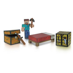 Фигурка с набором для выживания, 8 см, Minecraft Jazwares