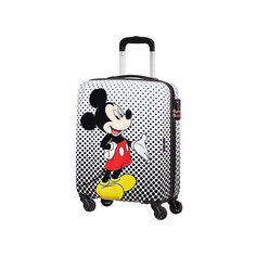 Чемодан American Tourister Микки в горошек, высота 55 см