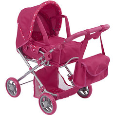 Коляска-трансформер 2-в-1 для кукол Buggy Boom Infinia, розовая