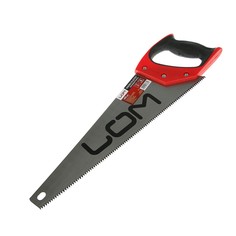 Ножовка по дереву lom, 400 мм, 7-8 tpi, полотно 0.8 мм, калёный зуб