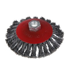 Щетка металлическая для ушм lom, крученая проволока,