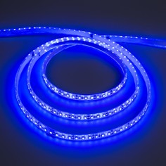 Светодиодная лента 12в, smd3528, 5 м, ip68, 120 led, 9.6 вт/м, 6-7 лм/1 led, dc, синий Luazon Lighting