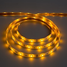 Светодиодная лента 12в, smd5050, 5 м, ip68, 30 led, 7.2 вт/м, 14-16 лм/1 led, dc, жёлтый Luazon Lighting