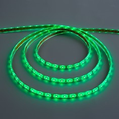 Светодиодная лента 12в, smd3528, 5 м, ip68, 60 led, 4.8 вт/м, 6-7 лм/1 led, dc, зелёный Luazon Lighting