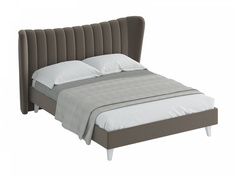 Кровать queen (ogogo) серый 203x112x225 см.