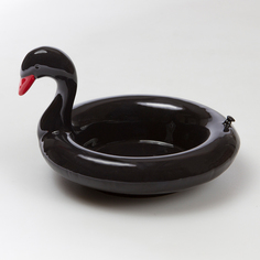 Миска сервировочная floatie black swan (doiy) черный 20x14x19 см.