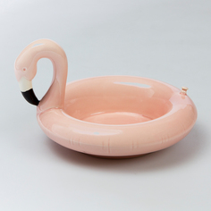Миска сервировочная floatie flamingo (doiy) розовый 20x14x19 см.