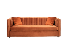 Диван paolo трехместный раскладной терракотовый (garda decor) оранжевый 232x74x91 см.