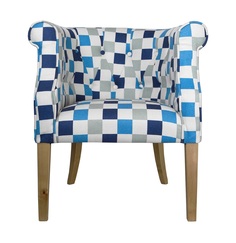 Кресло laela cubes (mak-interior) голубой 63x86x68 см.