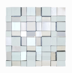 Декоративное зеркало martel (mak-interior) серебристый 100x100x5 см.