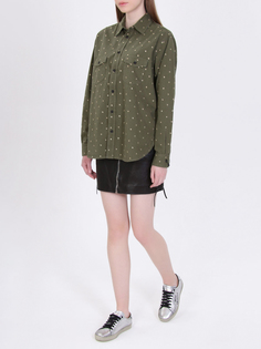 Мини-юбка кожаная Saint Laurent