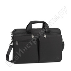 Сумка для ноутбука и документов rivacase laptop bag black, 16" 8530