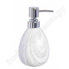 Дозатор для жидкого мыла vanstore белый мрамор 400-03