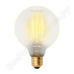 Лампа накаливания uniel vintage. форма шар. il-v-g95-60/golden/e27 vw01 ul-00000479