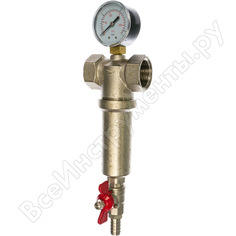 Латунный механический фильтр aquafilter с манометром, резьба 1" fhmb1_x. 583