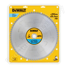 Пильный диск по inox (355х25.4 мм; 70 mtcg) dewalt dt1921