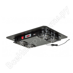 Вентиляторный блок tlk, на 4 вентилятора с терморегулятором и датчиком, bk tlк-fan4-term-bk