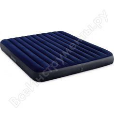 Надувной матрас intex classic downy airbed fiber-tech, 183 х 203 х 25 см 64755
