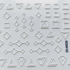 Anna Tkacheva, 3D-стикер №039 «Геометрия. Фигуры», белый
