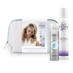 Nioxin, Подарочный набор для волос в косметичке (мусс, сухой шампунь), 200/65 мл