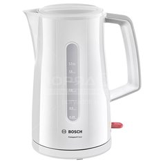 Чайник электрический пластиковый Bosch TWK 3A011, 1.7 л, 2.4 кВт, белый