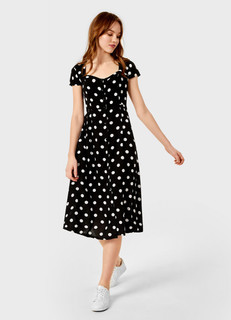 Принтованное платье в горох O'stin