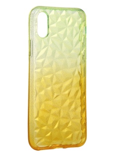 Чехол Krutoff для APPLE iPhone X / XS Crystal Silicone Yellow 12199