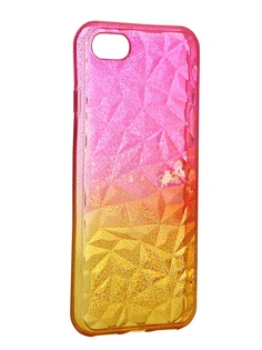 Чехол Krutoff для APPLE iPhone 7 / 8 Crystal Silicone Yellow-Pink 12190