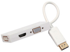 Аксессуар Orient C309W DisplayPort M - HDMI/ DVI/ VGA 20cm White 30742