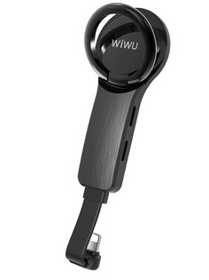 Аксессуар Wiwu LT04 Dual Lightning Convertor Black 6957815511686