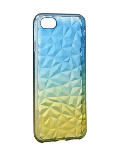 Чехол Krutoff для APPLE iPhone 7 / 8 Crystal Silicone Yellow-Blue 12191
