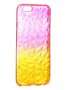Чехол Krutoff для APPLE iPhone 6 / 6S Crystal Silicone Yellow-Pink 11929