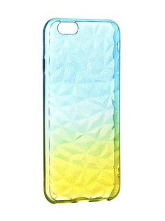 Чехол Krutoff для APPLE iPhone 6 / 6S Crystal Silicone Yellow-Blue 11909