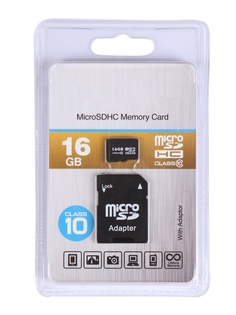 Карта памяти 16Gb - OltraMax Micro Secure Digital HC Class10 OM016GCSDHC10-AD с переходником под SD