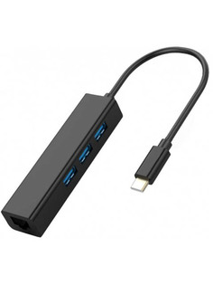 Сетевой кабель KS-is USB-C - RJ45 LAN Gigabit адаптер с USB 3.0 KS-410