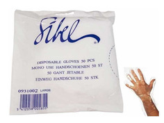 Полиэтиленовые перчатки Sibel 50шт размер L 0931002