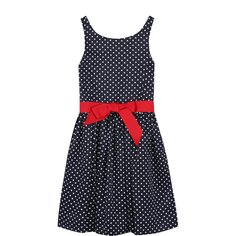 Приталенное платье с контрастным поясом Polo Ralph Lauren