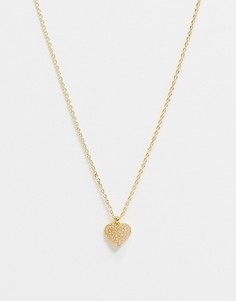 Ожерелье с подвеской-сердцем Kate Spade-Золотой