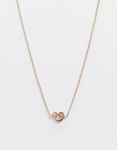 Золотисто-розовое ожерелье с подвеской в виде узла Kate Spade-Золотой