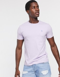 Футболка классического кроя лавандового цвета с логотипом Polo Ralph Lauren-Фиолетовый