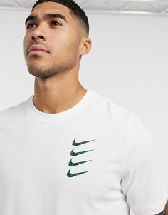 Белая футболка с логотипом-галочкой Nike Training-Белый