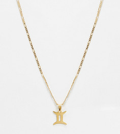 Ожерелье с подвеской "Близнецы" и покрытием из 18-каратного золота Image Gang-Золотой