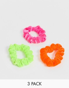 Набор неоновых резинок для волос ASOS DESIGN - 3 шт.-Мульти