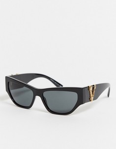 Солнцезащитные очки "кошачий глаз" Versace OVE4383-Черный