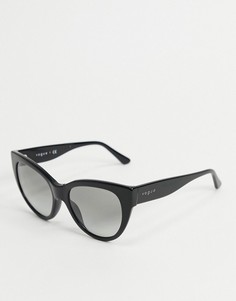 Черные солнцезащитные очки "кошачий глаз" Vogue-Черный