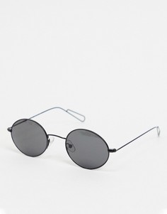 Черные овальные солнцезащитные очки Weekday​​​​​​​-Черный