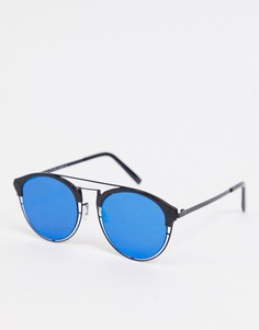 Черные солнцезащитные очки с синими стеклами SVNX-Черный