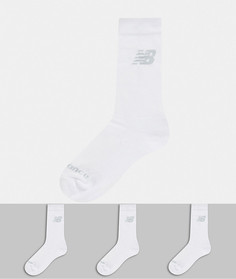 Набор из 3 пар белых носков New Balancе-Белый