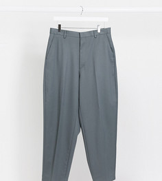 Темно-синие строгие брюки с широкими штанинами Reclaimed Vintage inspired-Темно-синий